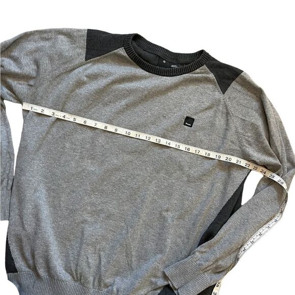 MENS BENCH Grey Colour Blocked Crew Neck Knit Pullover Sweater XXL - Picture 6 of 8
